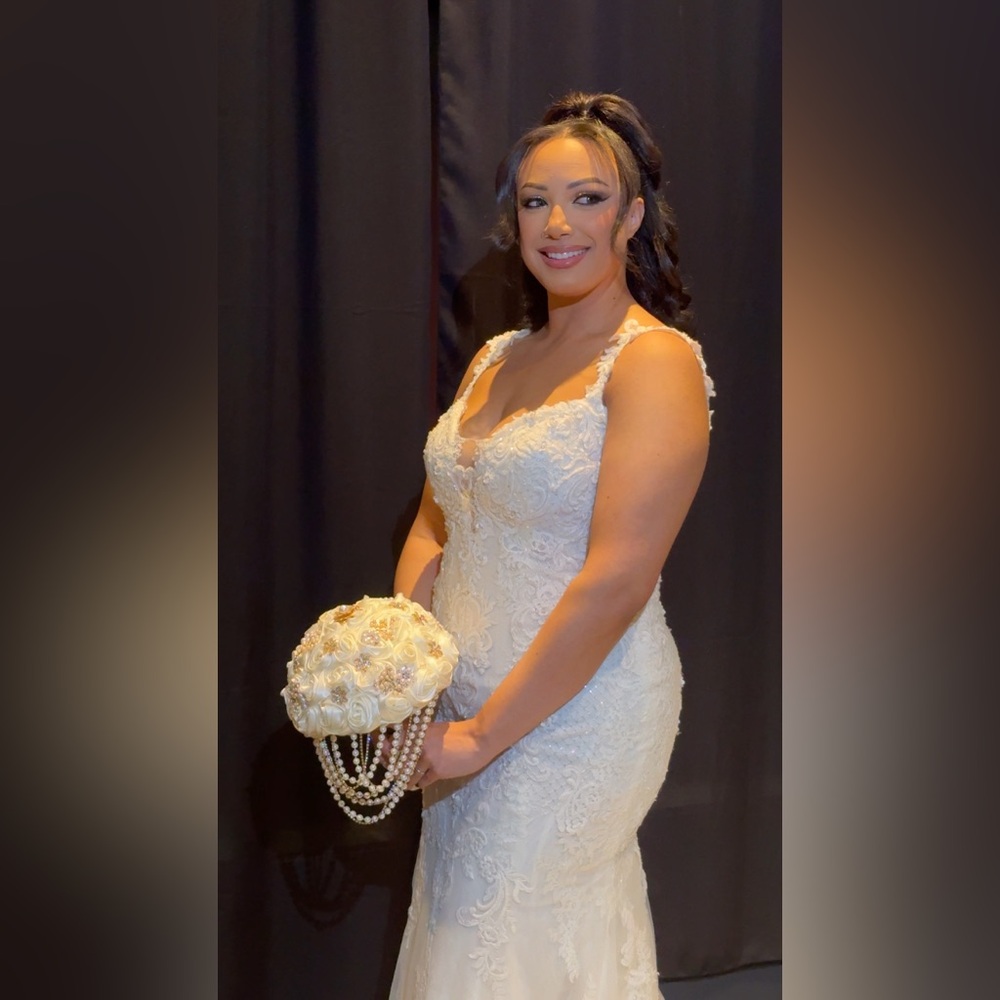 Maggie Soterro Lace mermaid wedding gown